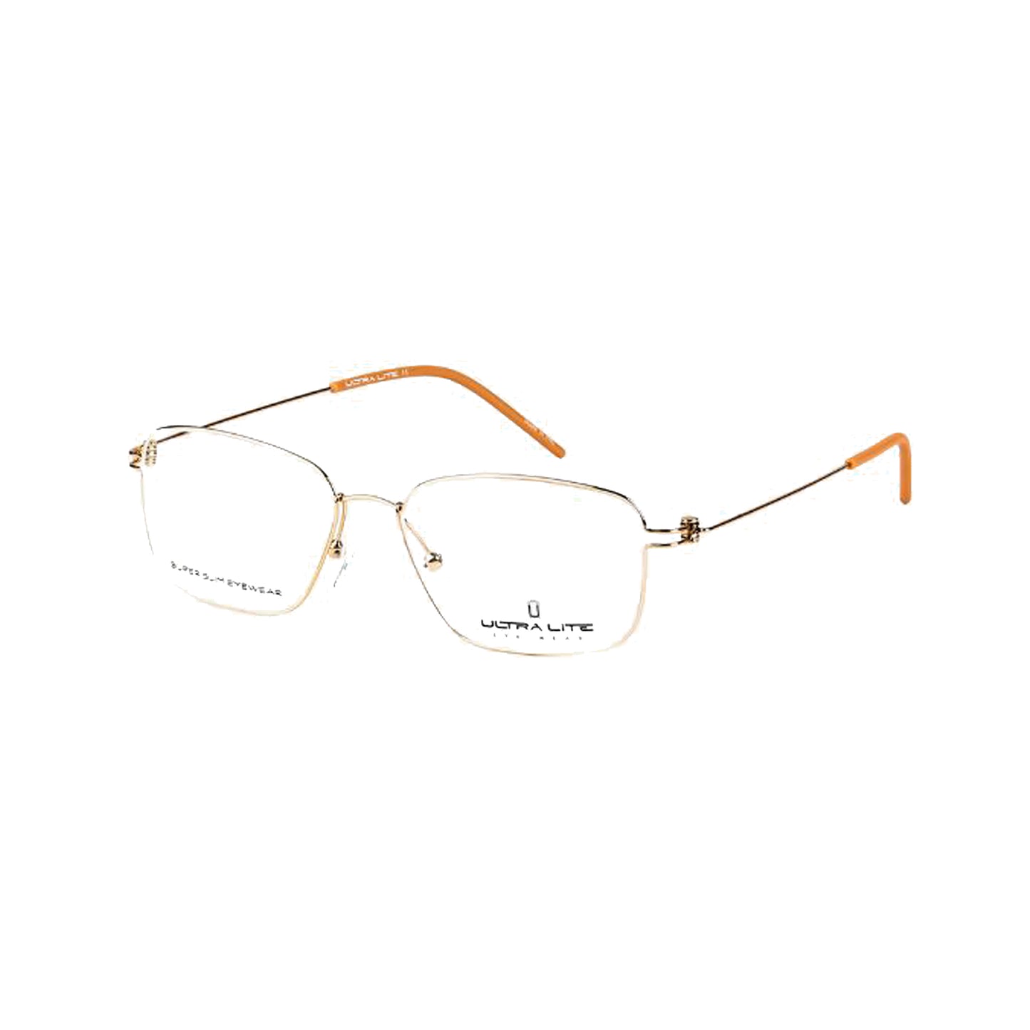 Ultra Lite Gold Square Metal Full Rim Eyeglasses UL918 105-Y20