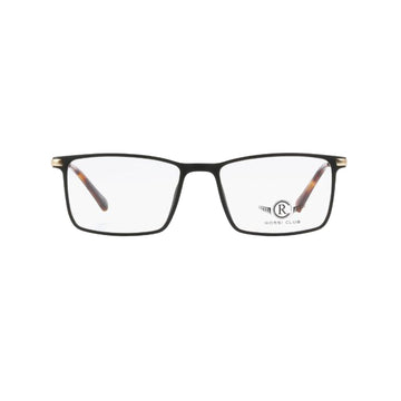 Rossi Club Black Rectangle Acetate Full Rim Eyeglasses