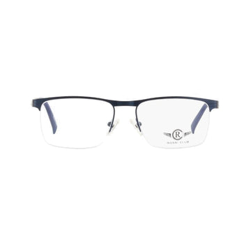 Rossi Club Blue Square Metal Half Rim Eyeglasses