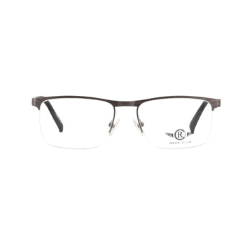 Rossi Club Black Square Metal Half Rim Eyeglasses