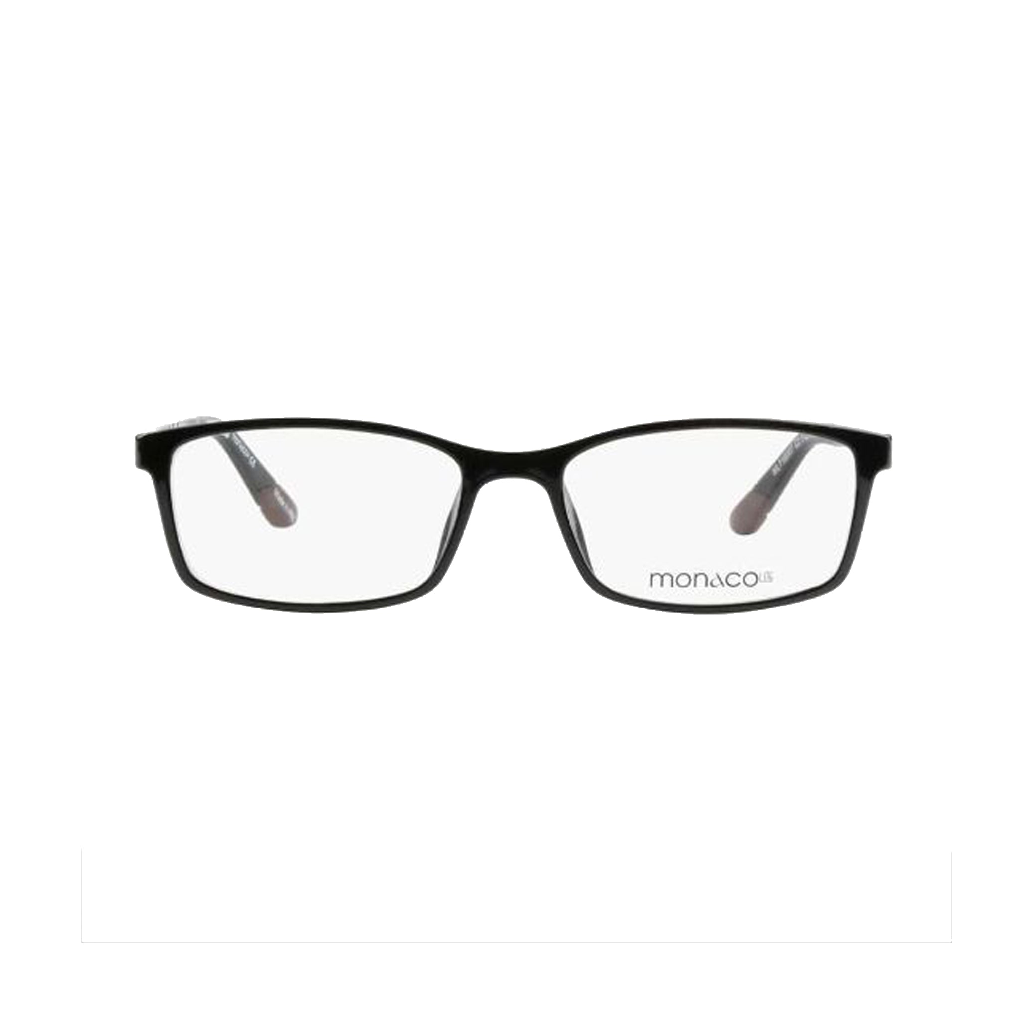 Monaco Lite Black Rectangle Acetate Full Rim Eyeglasses