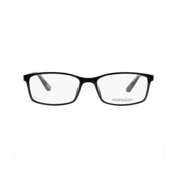 Monaco Lite Black Rectangle Acetate Full Rim Eyeglasses