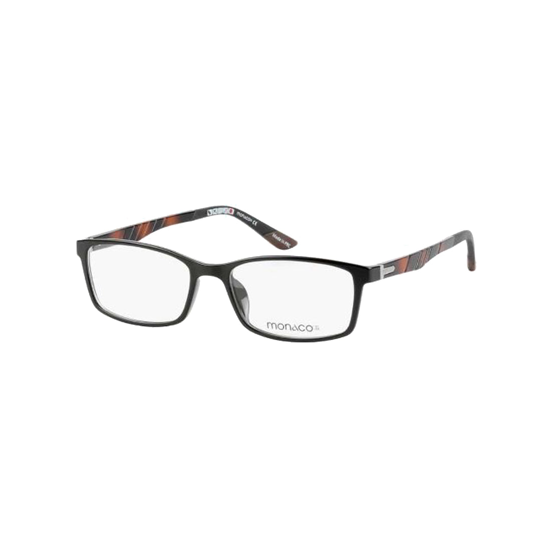 Monaco Lite Black Rectangle Acetate Full Rim Eyeglasses