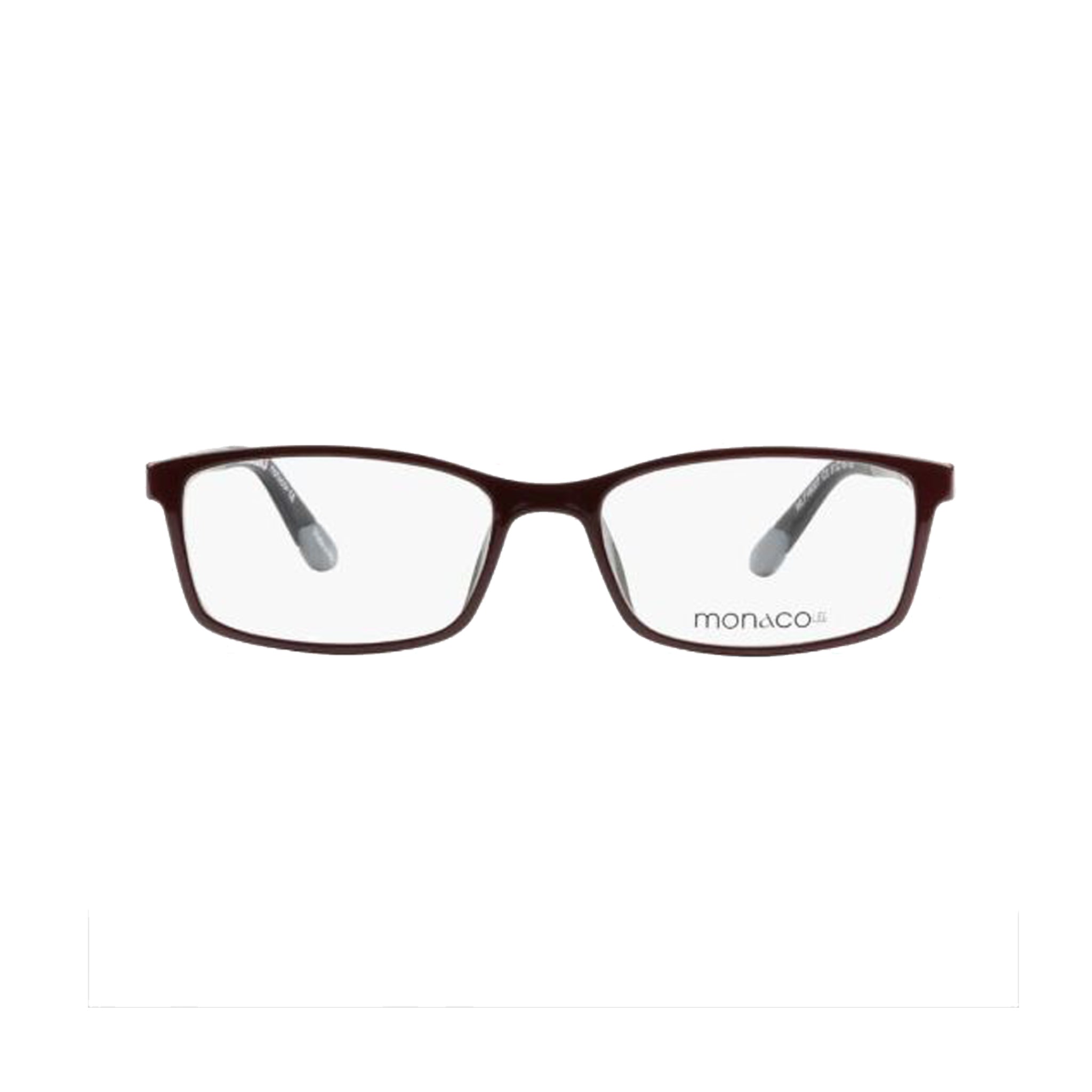 Monaco Lite Maroon Rectangle Acetate Full Rim Eyeglasses