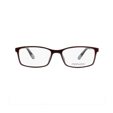 Monaco Lite Maroon Rectangle Acetate Full Rim Eyeglasses