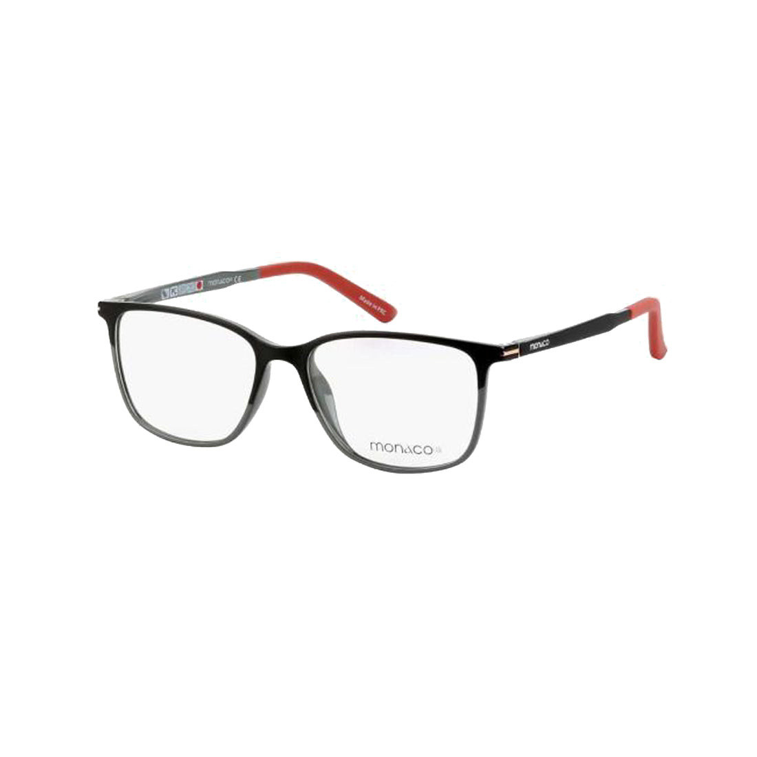 Monaco Lite Black Square Acetate Full Rim Eyeglasses