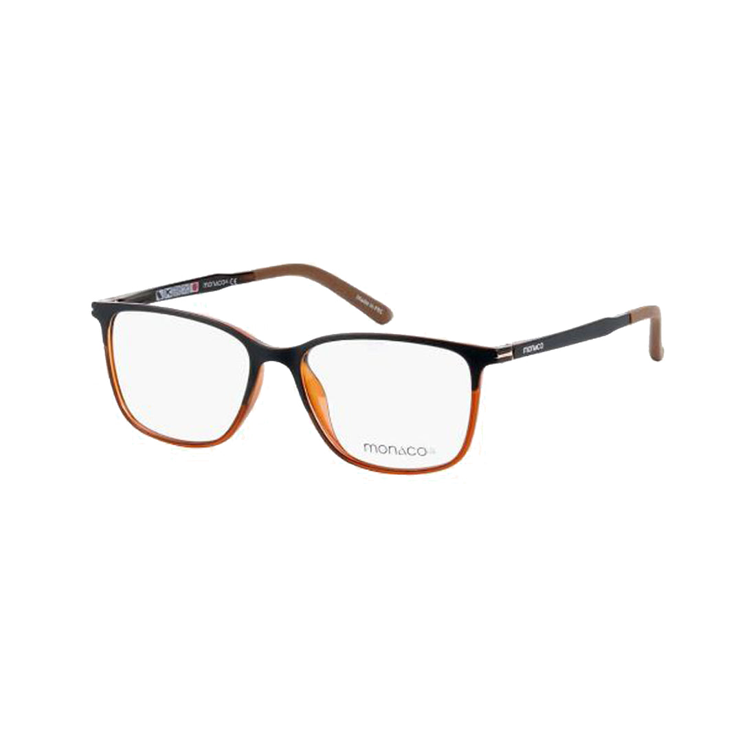 Monaco Lite Brown Square Acetate Full Rim Eyeglasses