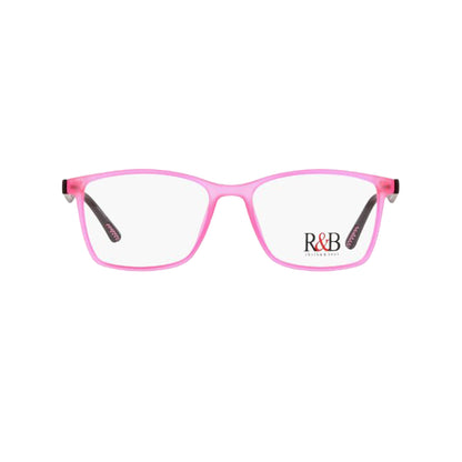 R&B Square Pink Acetate Full Rim Eyeglasses
