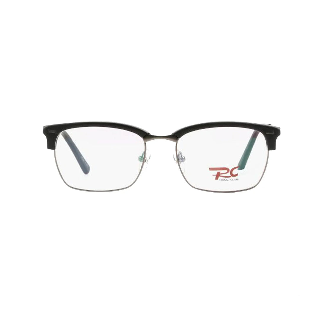 Rossi Club Black Square Metal Full Rim Eyeglasses - Barakat Optical