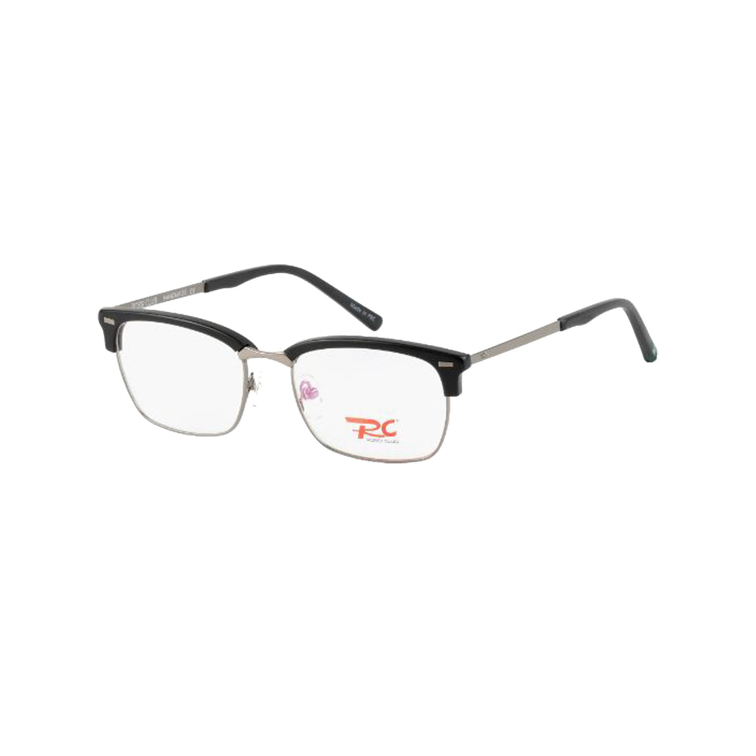 Rossi Club Black Square Metal Full Rim Eyeglasses