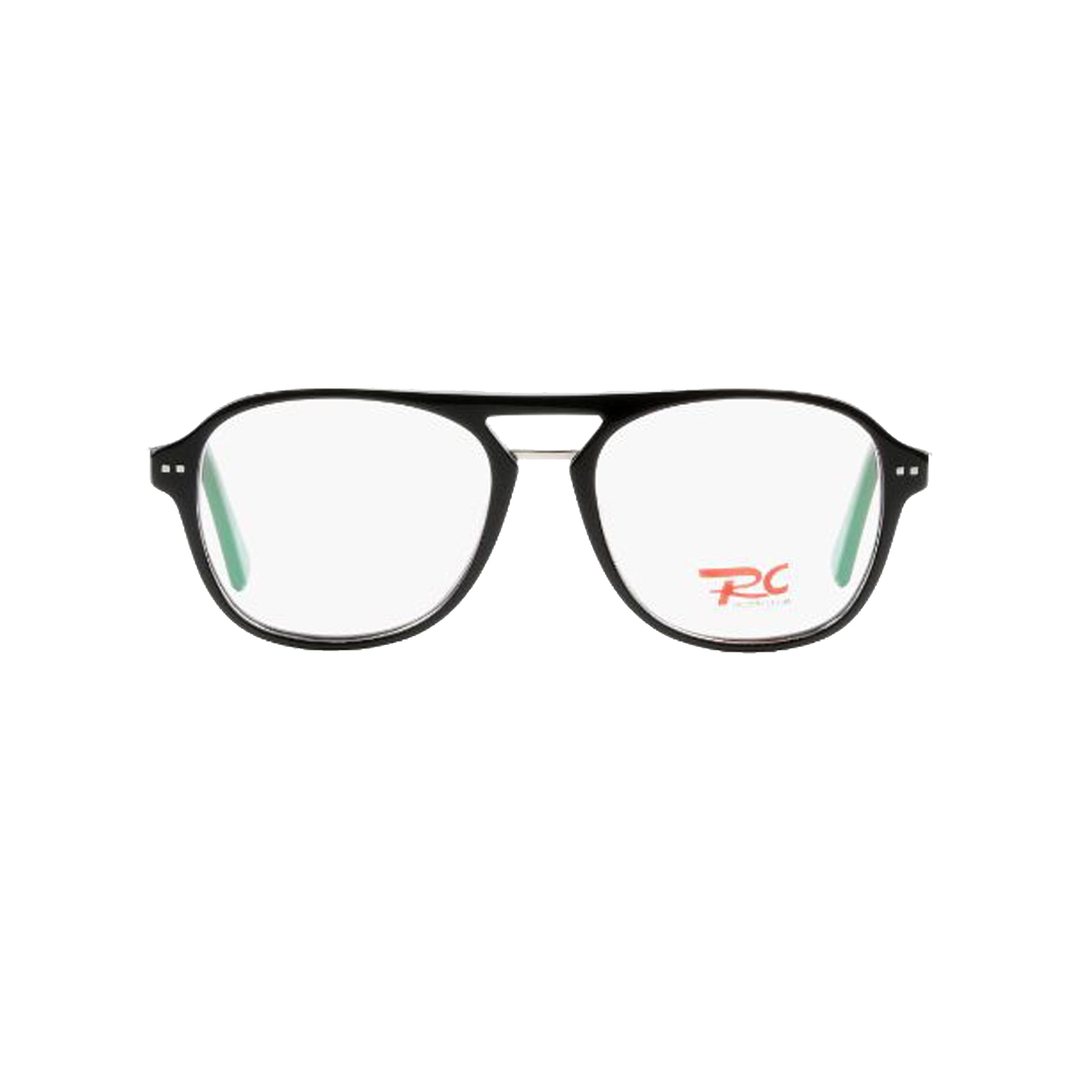 Rossi Club Black Aviator Acetate Full Rim Eyeglasses