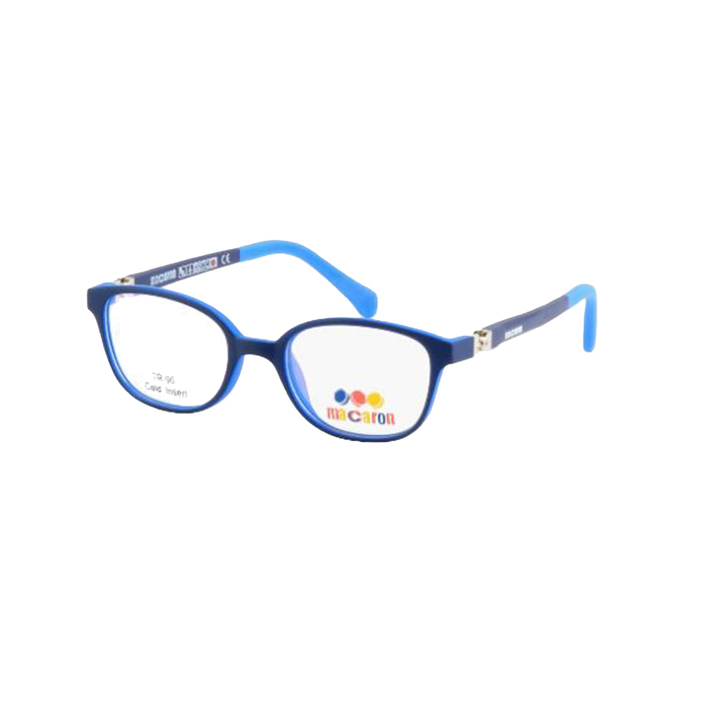 Macaron Blue Round Acetate Full Rim Eyeglasses for Kids