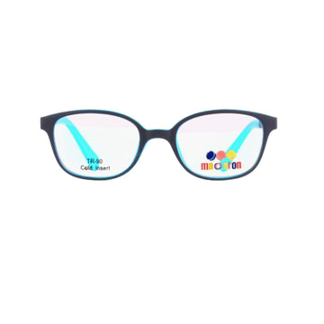 Macaron Blue Round Acetate Full Rim Eyeglasses for Kids