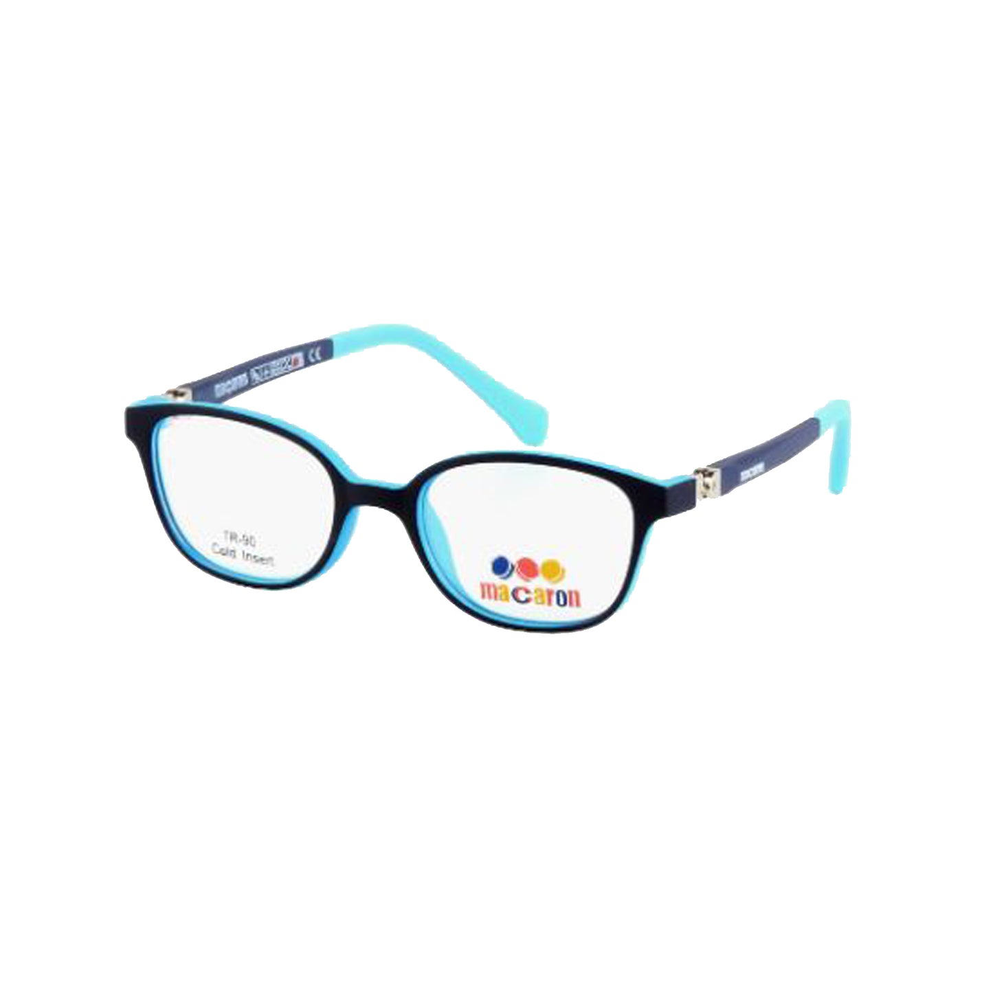 Macaron Blue Round Acetate Full Rim Eyeglasses for Kids