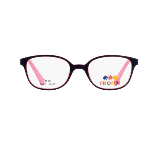 Macaron Pink Round Acetate Full Rim Eyeglasses for Kids