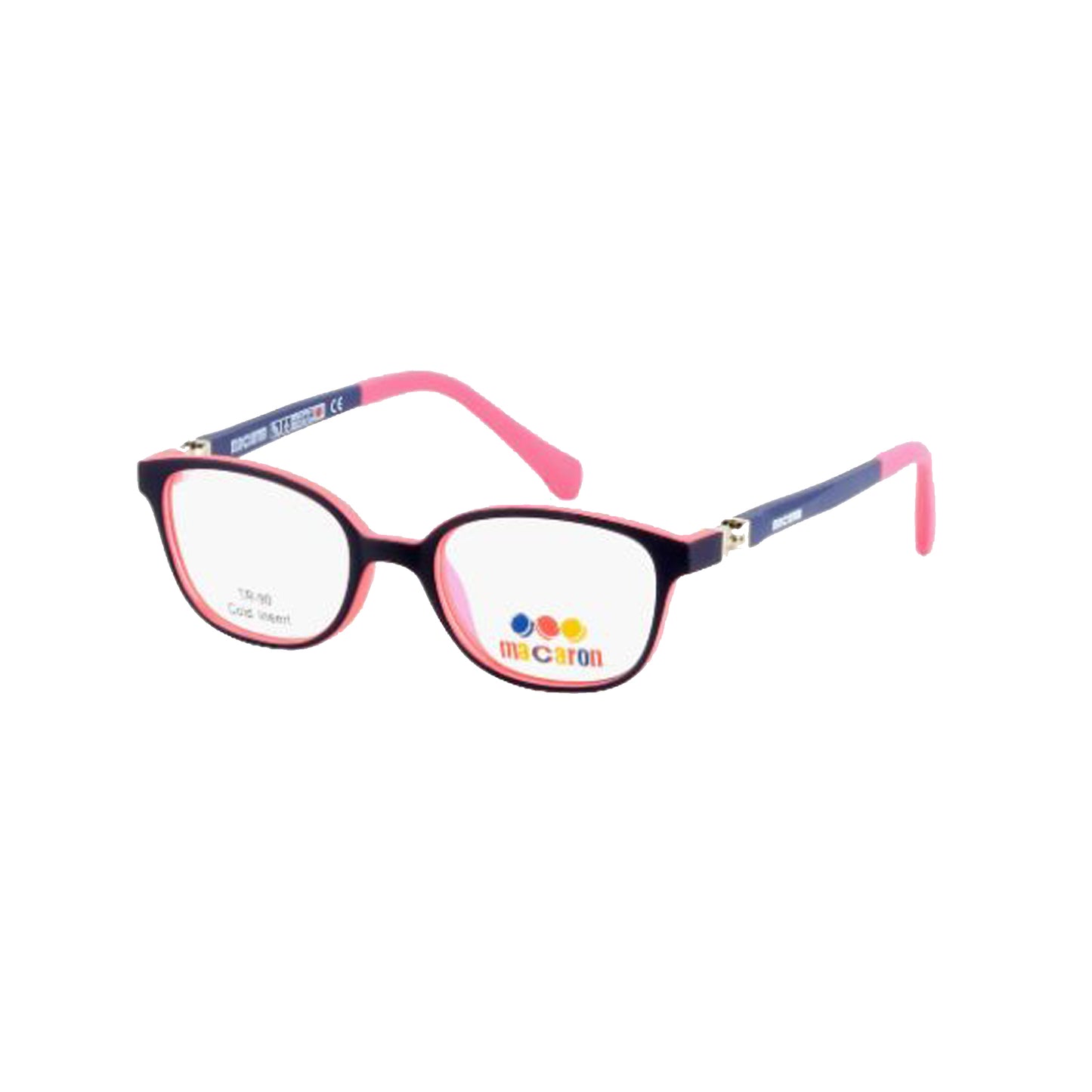 Macaron Pink Round Acetate Full Rim Eyeglasses for Kids