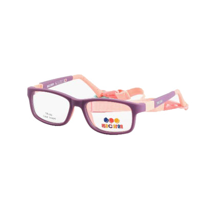 Macaron Violet Rectangle Acetate Full Rim Eyeglasses for Kids