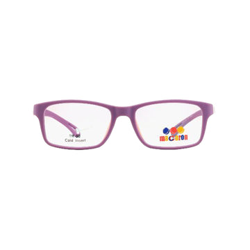 Macaron Violet Rectangle Acetate Full Rim Eyeglasses for Kids