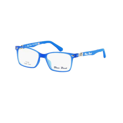 Blue Beat Blue Square Acetate Full Rim Eyeglasses for Kids