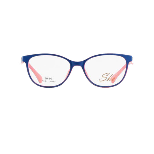 She Red Cat-eye Acetate Full Rim Eyeglasses for Kids