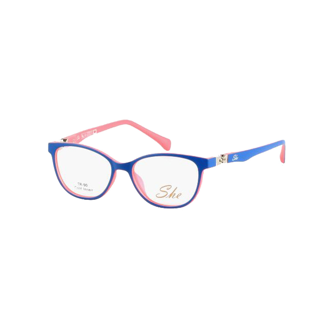 She Red Cat-eye Acetate Full Rim Eyeglasses for Kids