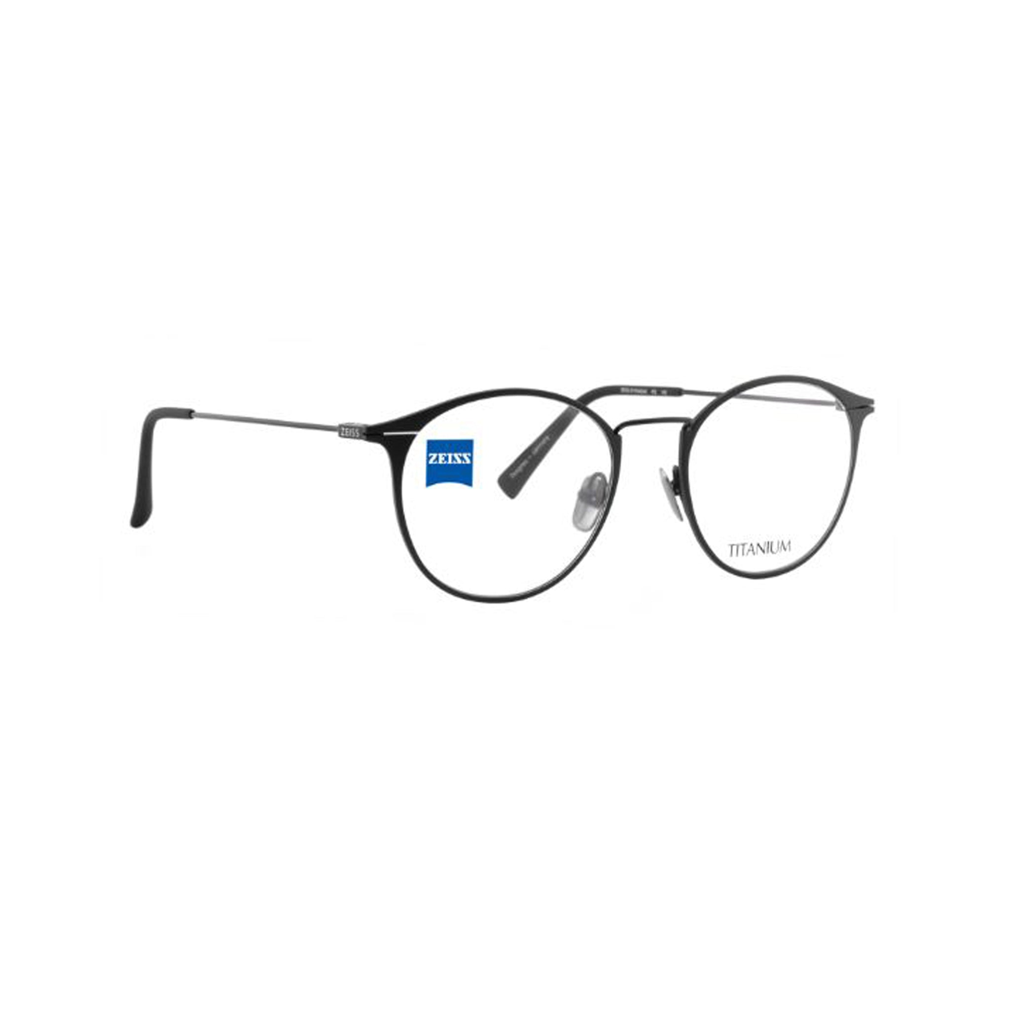 Zeiss Eyewear Black Round Metal Full Rim Eyeglasses. Made in Germany ZS40020-Y21