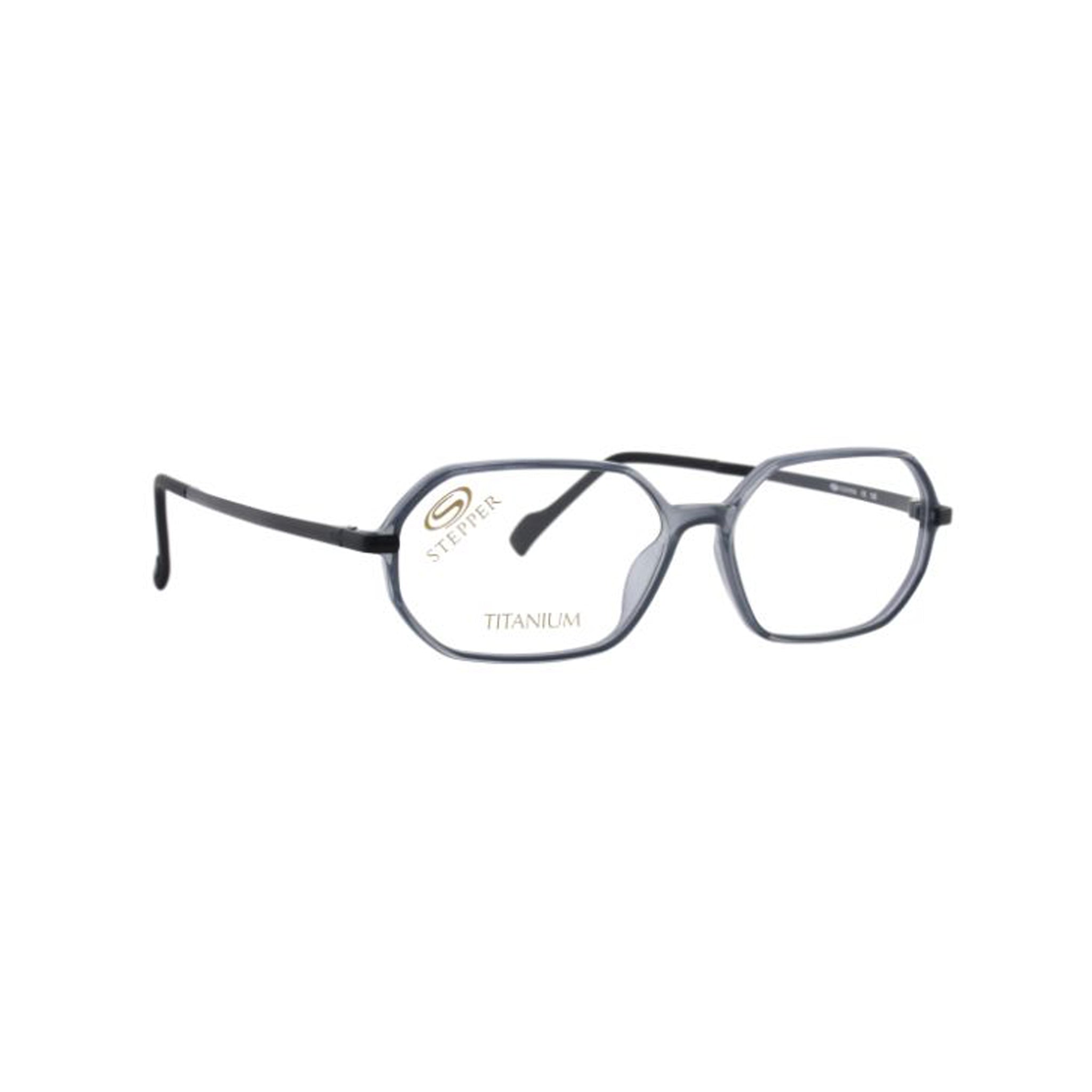 Stepper Titanium Blue Irregular Metal Full Rim Eyeglasses. Made in Germany SI20110-Y22