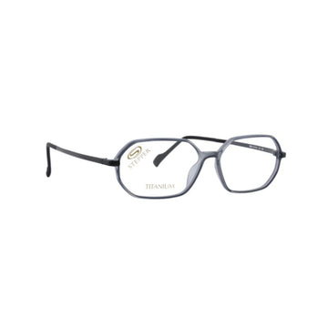 Stepper Titanium Blue Irregular Metal Full Rim Eyeglasses. Made in Germany SI20110-Y22