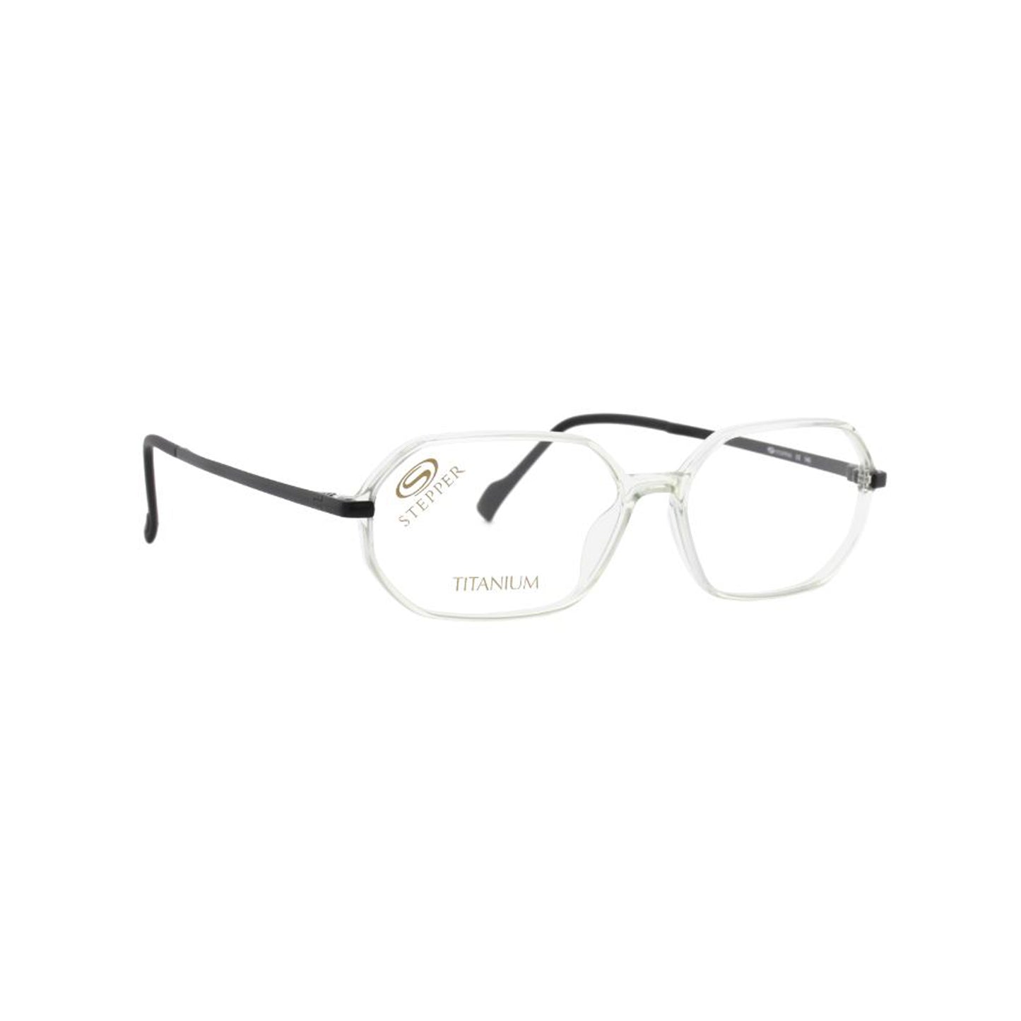 Stepper Titanium Clear Irregular Metal Full Rim Eyeglasses. Made in Germany SI20110-Y22