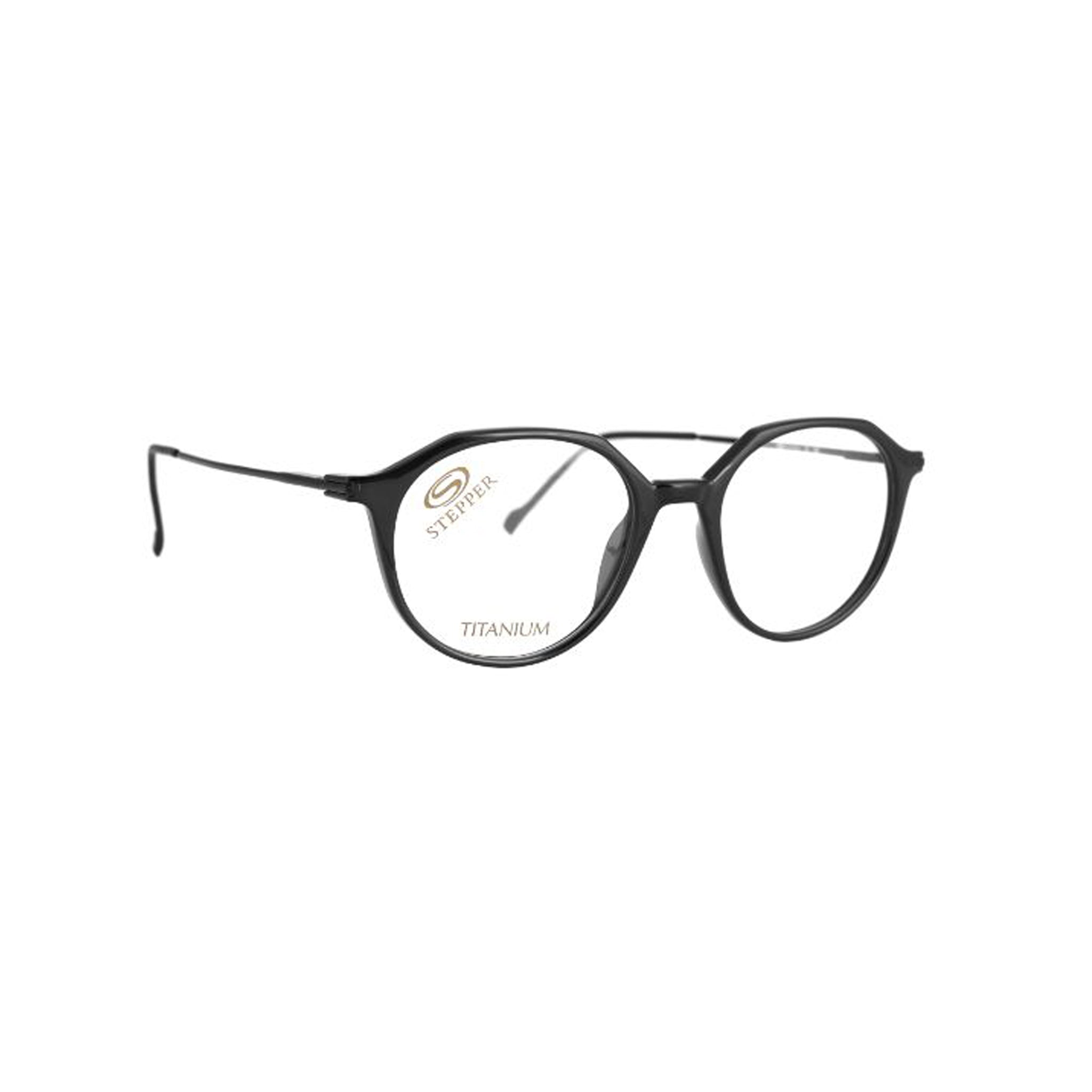 Stepper Titanium Black Irregular Metal Full Rim Eyeglasses. Made in Germany SI20118-Y22