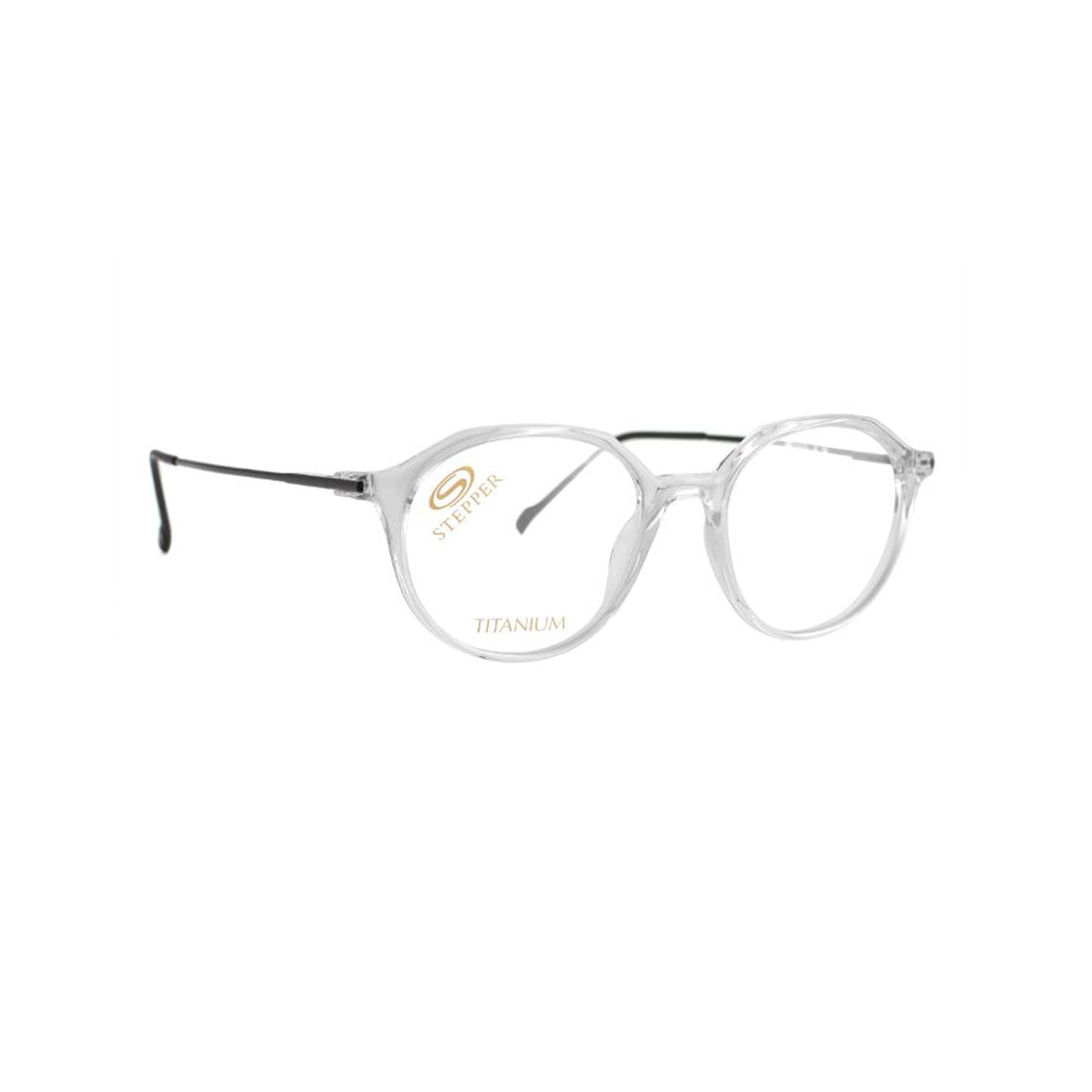 Stepper Titanium Clear Irregular Metal Full Rim Eyeglasses. Made in Germany SI20118-Y22