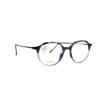 Stepper Titanium Blue Irregular Metal Full Rim Eyeglasses. Made in Germany SI20118-Y22