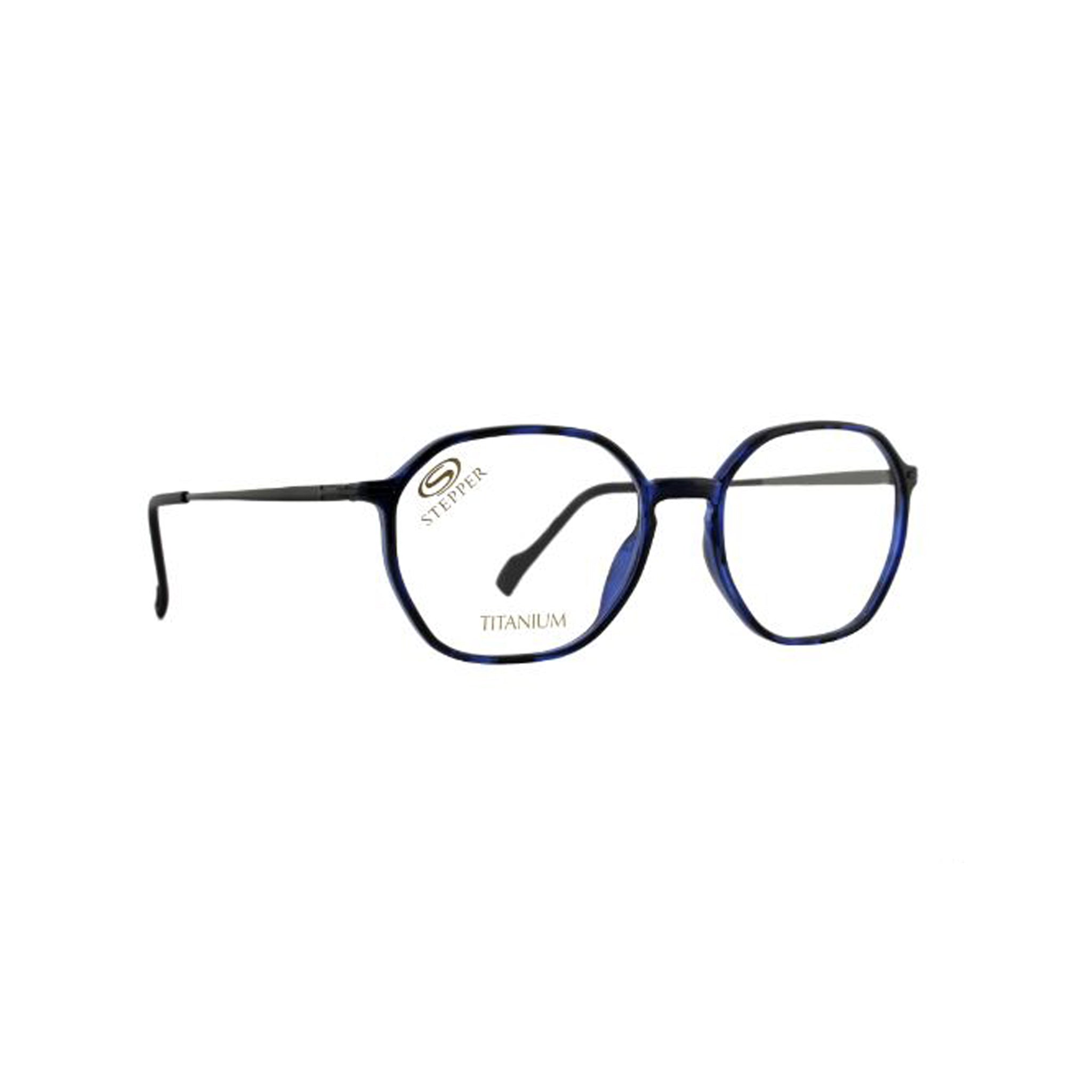 Stepper Titanium Blue Irregular Metal Full Rim Eyeglasses. Made in Germany SI20112-Y22