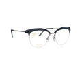 Stepper Titanium Black Cat-eye Metal Half Rim Eyeglasses. Made in Germany SI50237-Y22 - Barakat Optical