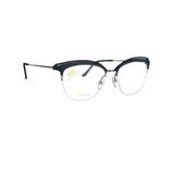 Stepper Titanium Black Cat-eye Metal Half Rim Eyeglasses. Made in Germany SI50237-Y22
