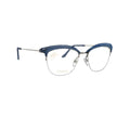Stepper Titanium Blue Cat-eye Metal Half Rim Eyeglasses. Made in Germany SI50237-Y22 - Barakat Optical