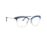Stepper Titanium Blue Cat-eye Metal Half Rim Eyeglasses. Made in Germany SI50237-Y22