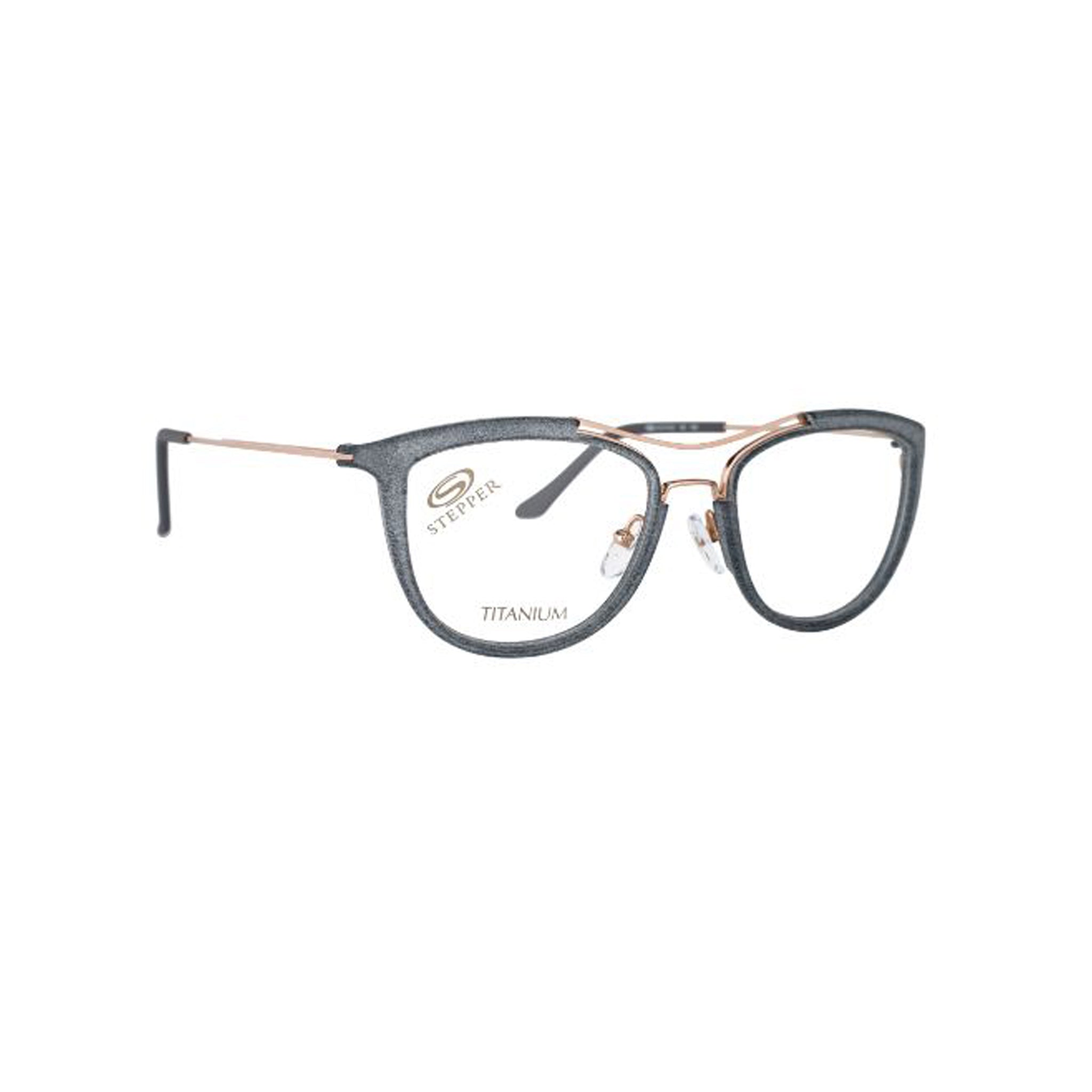 Stepper Titanium Gray Cat-eye Metal Full Rim Eyeglasses. Made in Germany SI50239-Y22