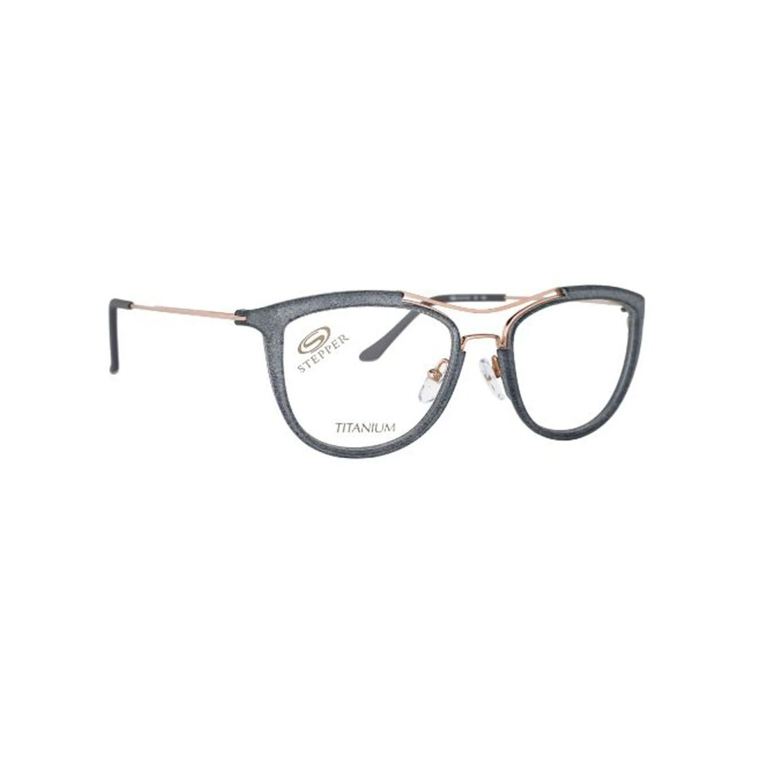 Stepper Titanium Grey Cat-eye Metal Full Rim Eyeglasses. Made in Germany SI50239-Y22 - Barakat Optical