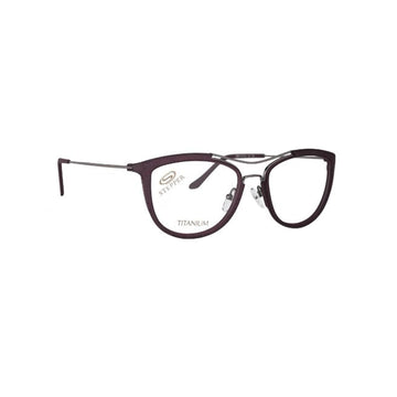 Stepper Titanium Red Cat-eye Metal Full Rim Eyeglasses. Made in Germany SI50239-Y22