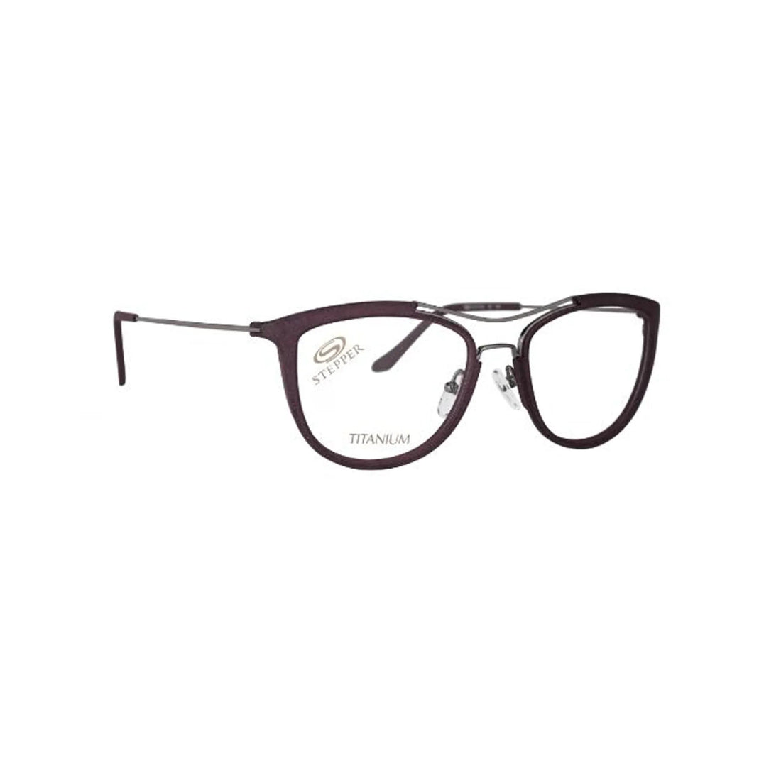 Stepper Titanium Red Cat-eye Metal Full Rim Eyeglasses. Made in Germany SI50239-Y22 - Barakat Optical