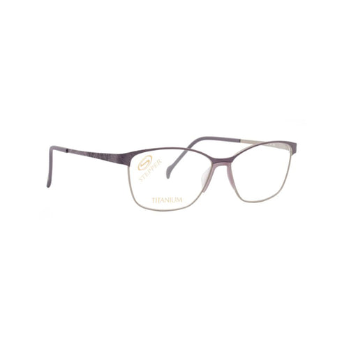 Stepper Titanium Violet Cat-eye Metal Full Rim Eyeglasses. Made in Germany SI50233-Y22 (Gamer Edition)