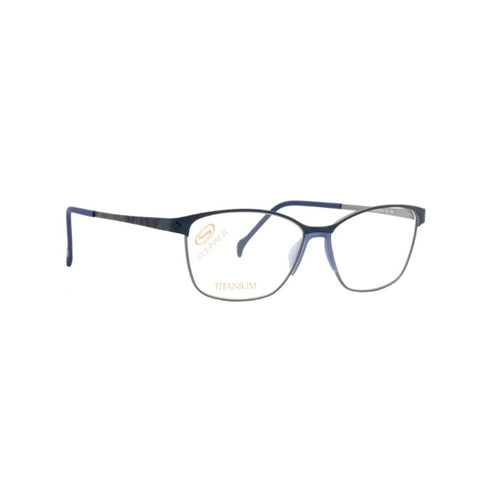 Stepper Titanium Blue Cat-eye Metal Full Rim Eyeglasses. Made in Germany SI50233-Y22 (Gamer Edition)
