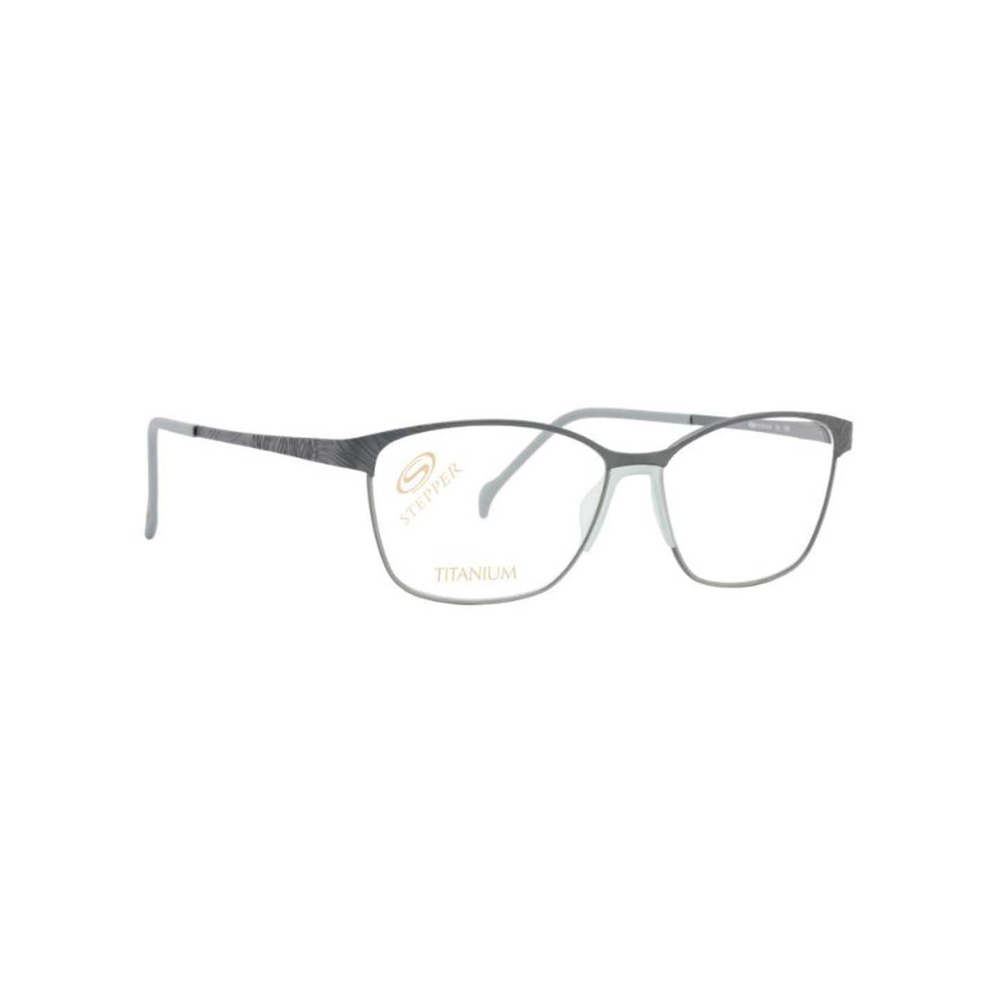 Stepper Titanium Green Cat-eye Metal Full Rim Eyeglasses. Made in Germany SI50233-Y22