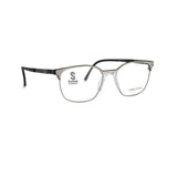 Stepper Silver Square Metal Full Rim Eyeglasses. Made in Germany STS40196-Y22