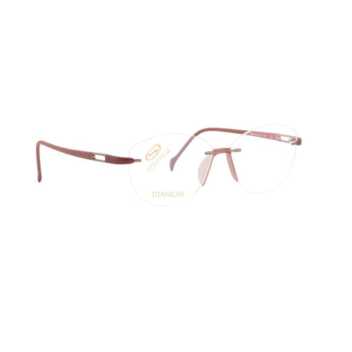 Stepper Titanium Red Cat-eye Metal Rimless Eyeglasses. Made in Germany SI97698-Y22 (Gamer Edition)