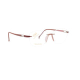 Stepper Titanium Red Cat-eye Metal Rimless Eyeglasses. Made in Germany SI97698-Y22