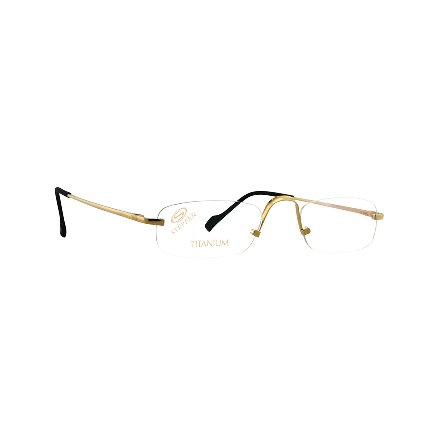 Stepper Titanium Gold Rectangle Metal Rimless Eyeglasses. Made in Germany SI85206-Y22 F010