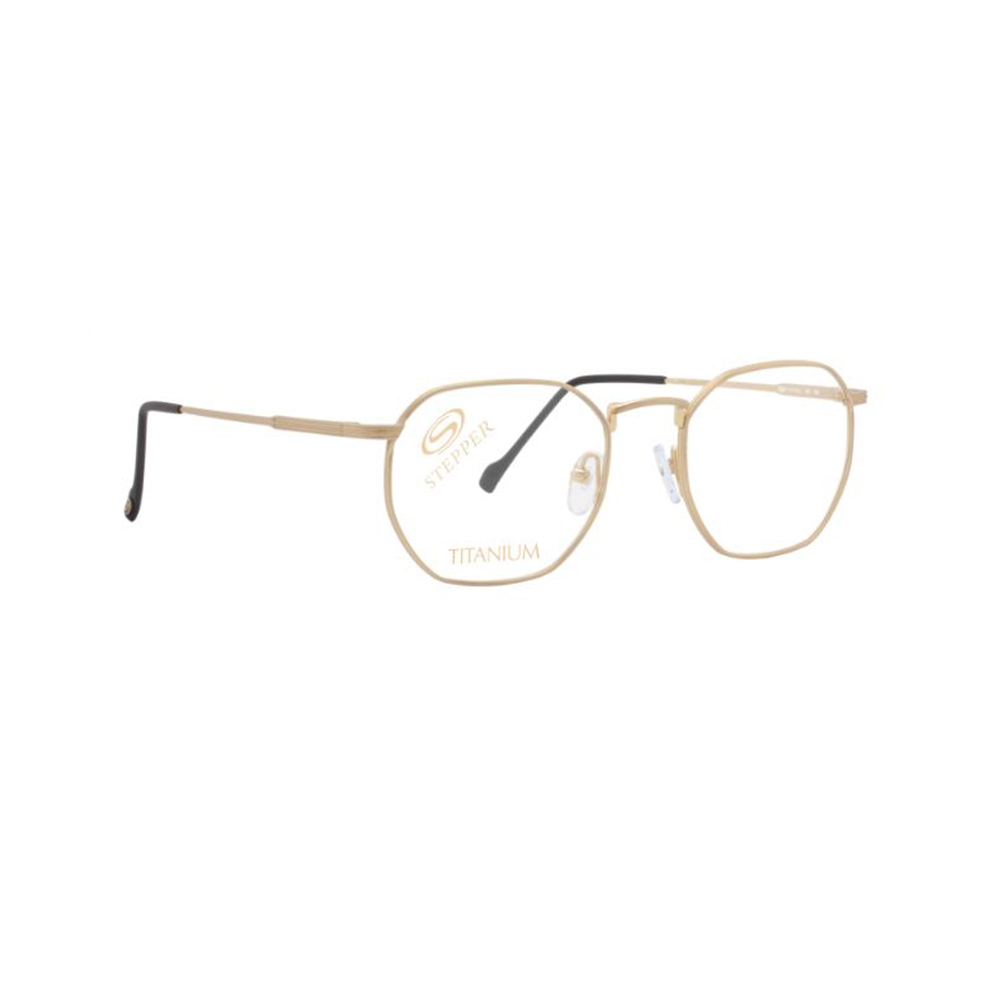 Stepper Titanium Gold Irregular Metal Full Rim Eyeglasses. Made in Germany SI60210-Y22