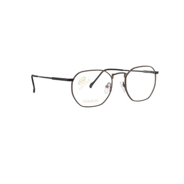 Stepper Titanium Brown Irregular Metal Full Rim Eyeglasses. Made in Germany SI60210-Y22